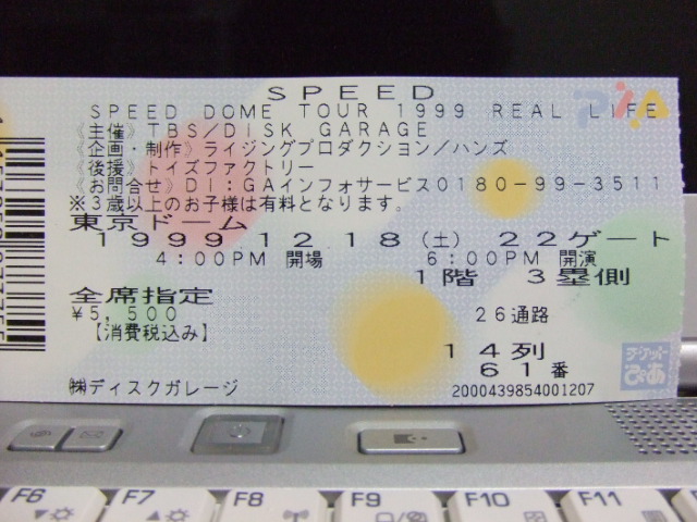 SPEED DOME TOUR 1999 REAL LIFE、SPEED