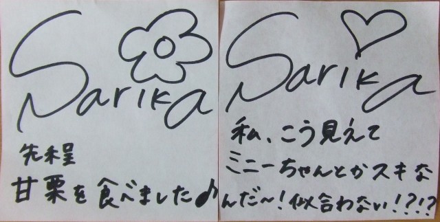 アイドルステーション、細川さりか、メッセージ