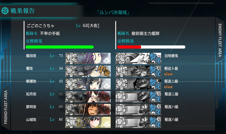 艦これ 秋の特別イベント 出撃記録66-1