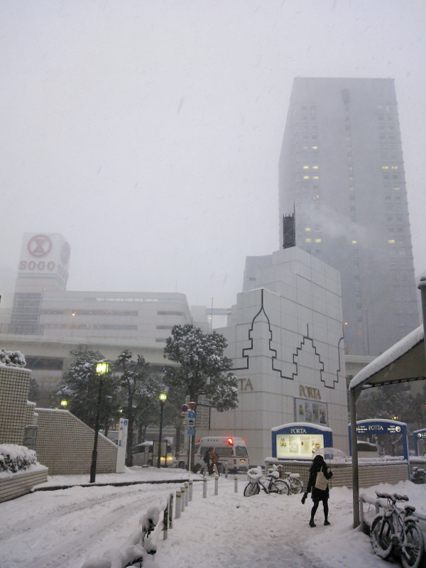 雪景色 アニメイト横浜付近