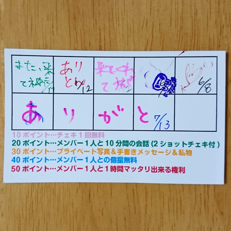 Shiny Milky Way ポイントカード