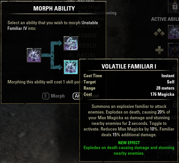 VOLATILE FAMILIAR