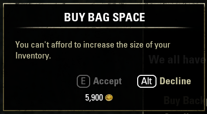 BUY BAG SPACE 80 to 90